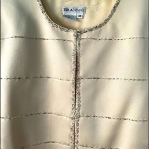 3 piece suite with beads on jacket and blouse